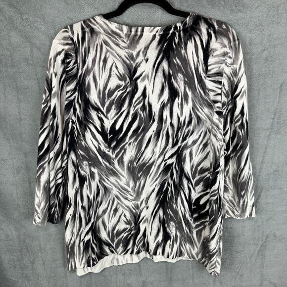 Talbots Sweater Womens 2X Petite Black Cardigan Lightweight Preppy Career Church - Picture 7 of 13